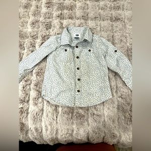 Toddler Boys Floral Button Down